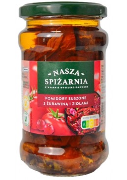 Сушёные помидоры Nasza Spizarnia в масле с клюквой и зеленью, 270 г